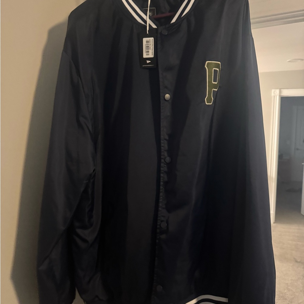 Primitive Dark Blue Satin Varsity Jacket